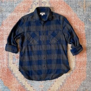 J. Crew Wallace & Barnes heavyweight flannel shirt in plaid